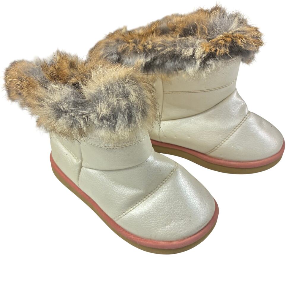 Merence Comfy Kids Winter Baby Toddler Girl Warm Boot Fur Cozy 29/US 8-9 Easy On